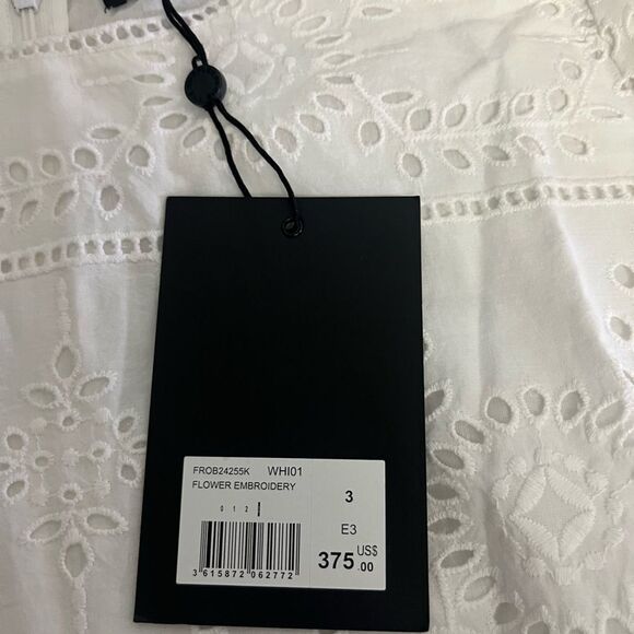 The Kooples Floral White Embroidered Dress Size 3= Size L = US 8 - Picture 9 of 12